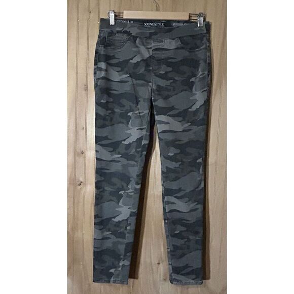 SOUNDSTYLE By Beau Dawson Lucy Pull On Legging Camo Print Platinum Stretch Med - Picture 1 of 6